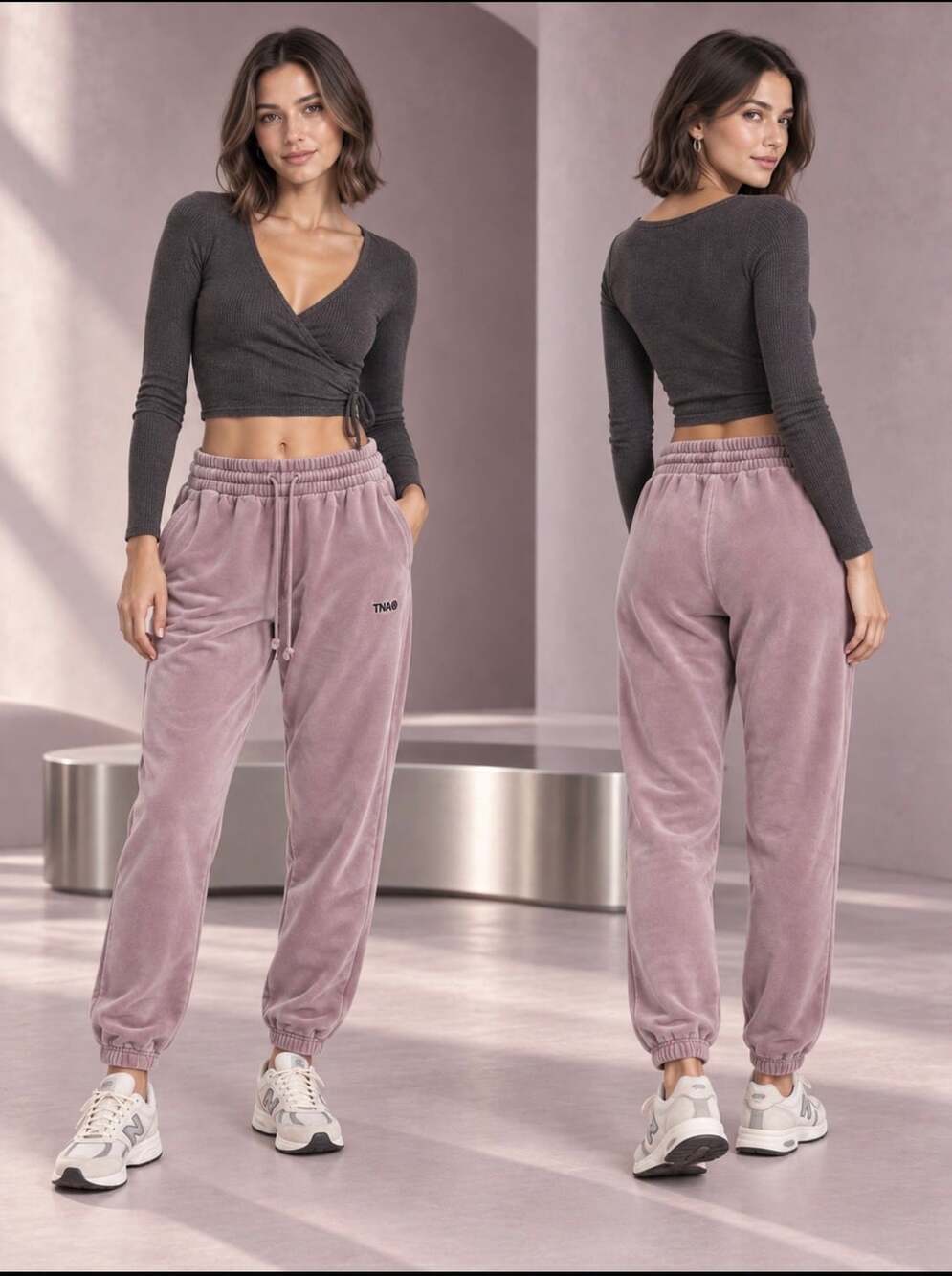 TNA Sweatfleece Cozy Fleece Boyfriend Fit Sweatpants